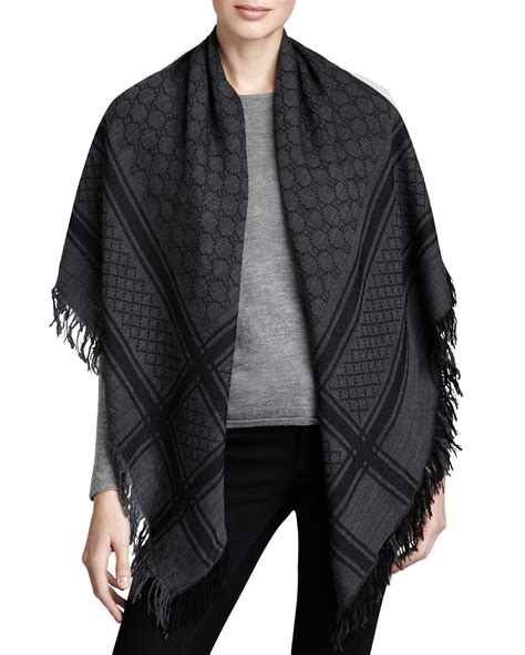 gucci shawl black